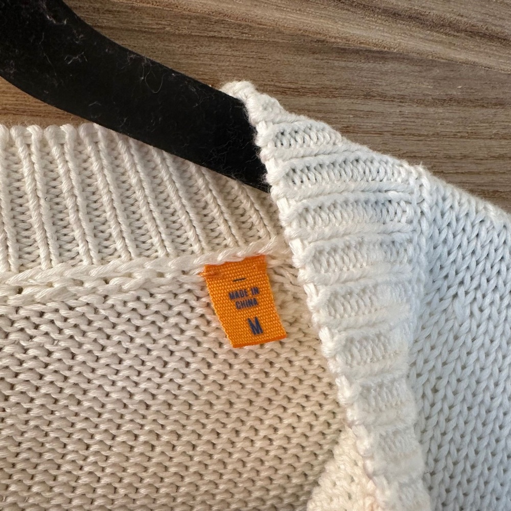 Guest In Residence  Breezy Cotton Sweater in cream size M - Picture 7 of 10